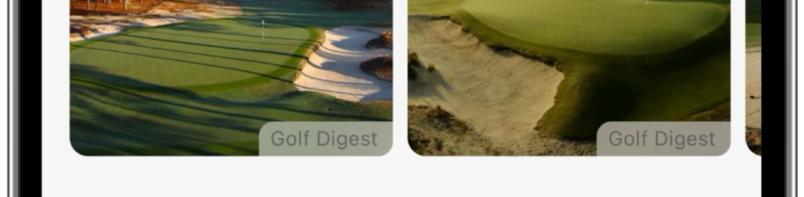 Maps page with Golf Digest resource link
